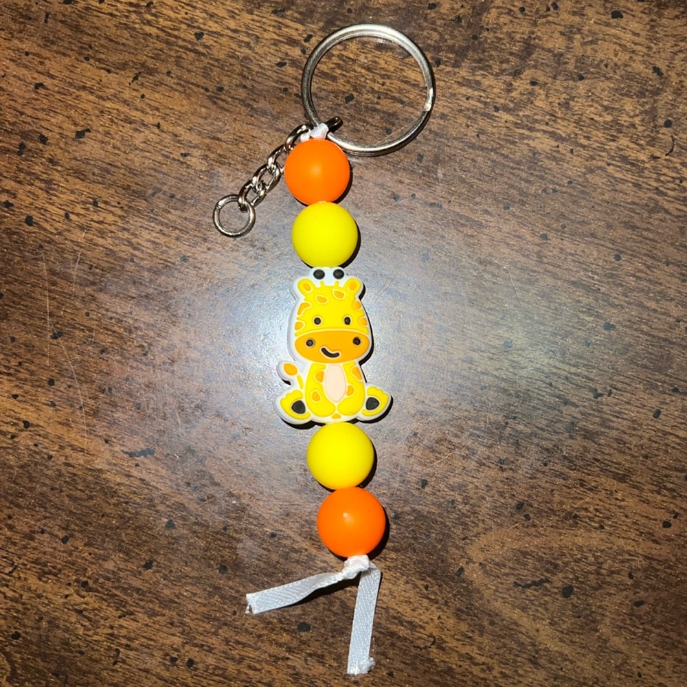 Handmade Giraffe Ribbon Keychain